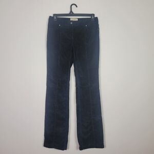 Y2K London Jean Corduroy Pants Women 10 Extra Long Black The Christie Fit Seamed